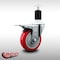 Service Caster 4'' SS Red Poly Swivel 1-1/2'' Expanding Stem Caster Total Lock Brake SCC-SSEXTTL20S414-PPUB-RED-112 - alternate 3